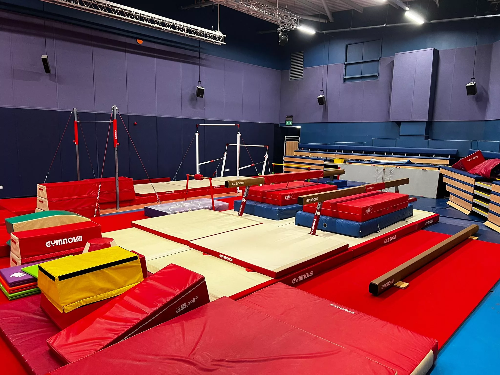 Gymnastics equipment at Bolton Arena