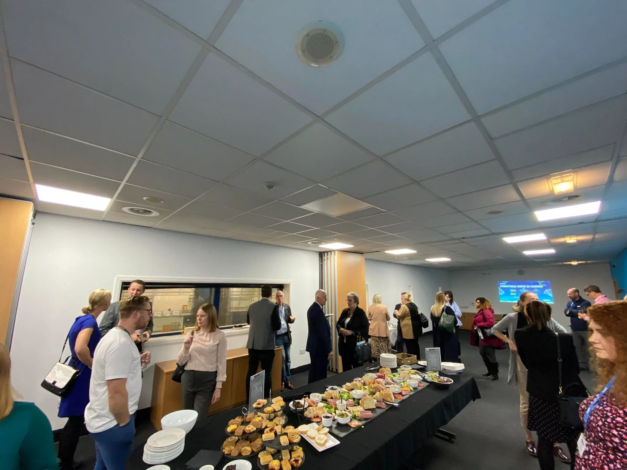 catering at a network event